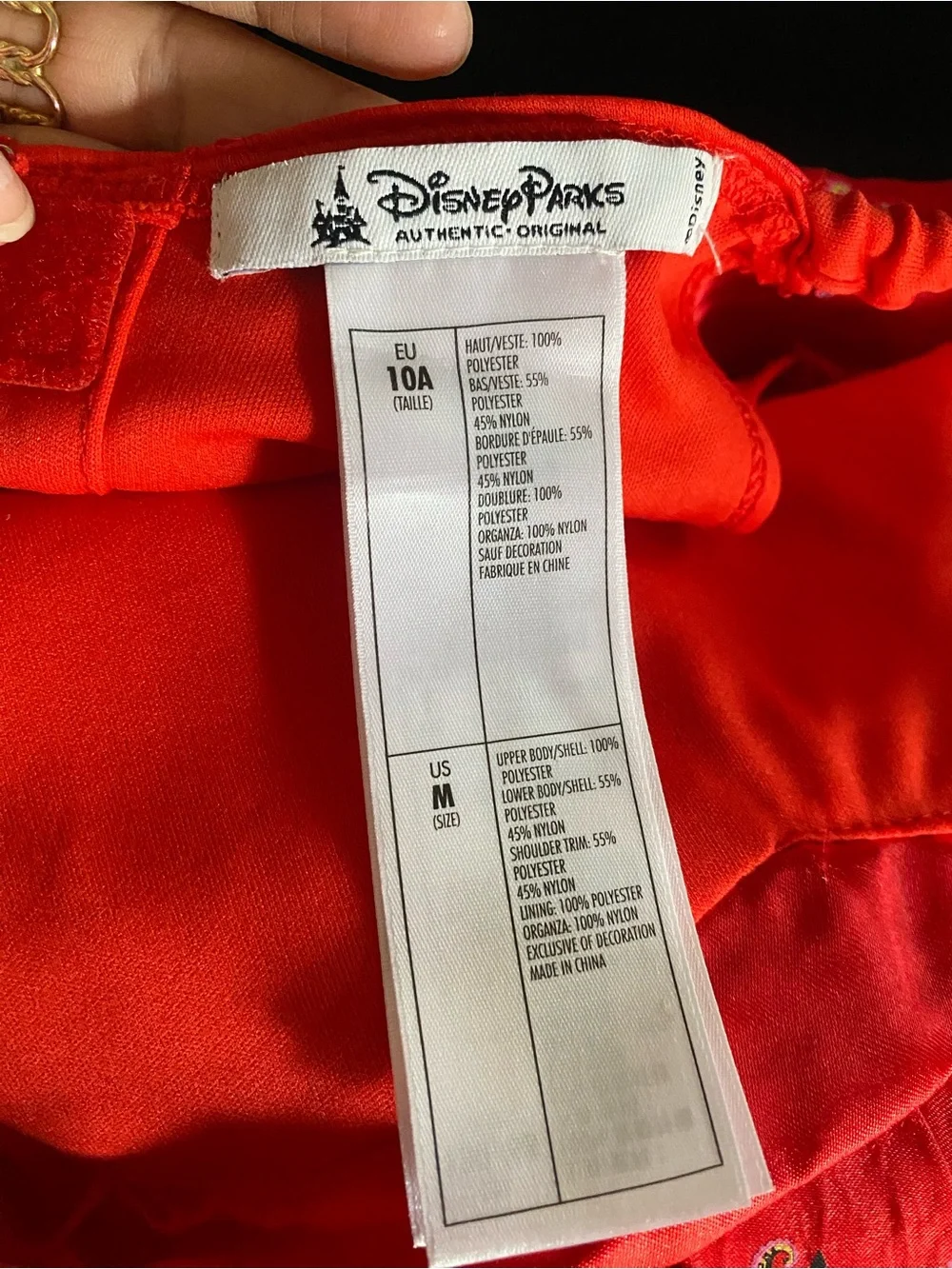 DISNEY PARKS Elena Of Avalor Princess Dress Costume RED halloween Girls Medium